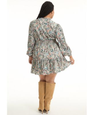 Women's June + Vie Smocked Georgette Tunic