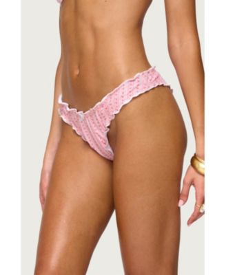 Women's Pip Striped Ruffle Edge Bikini Bottom