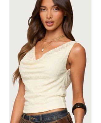 Women's Aysha Lace Cowl Neck Top