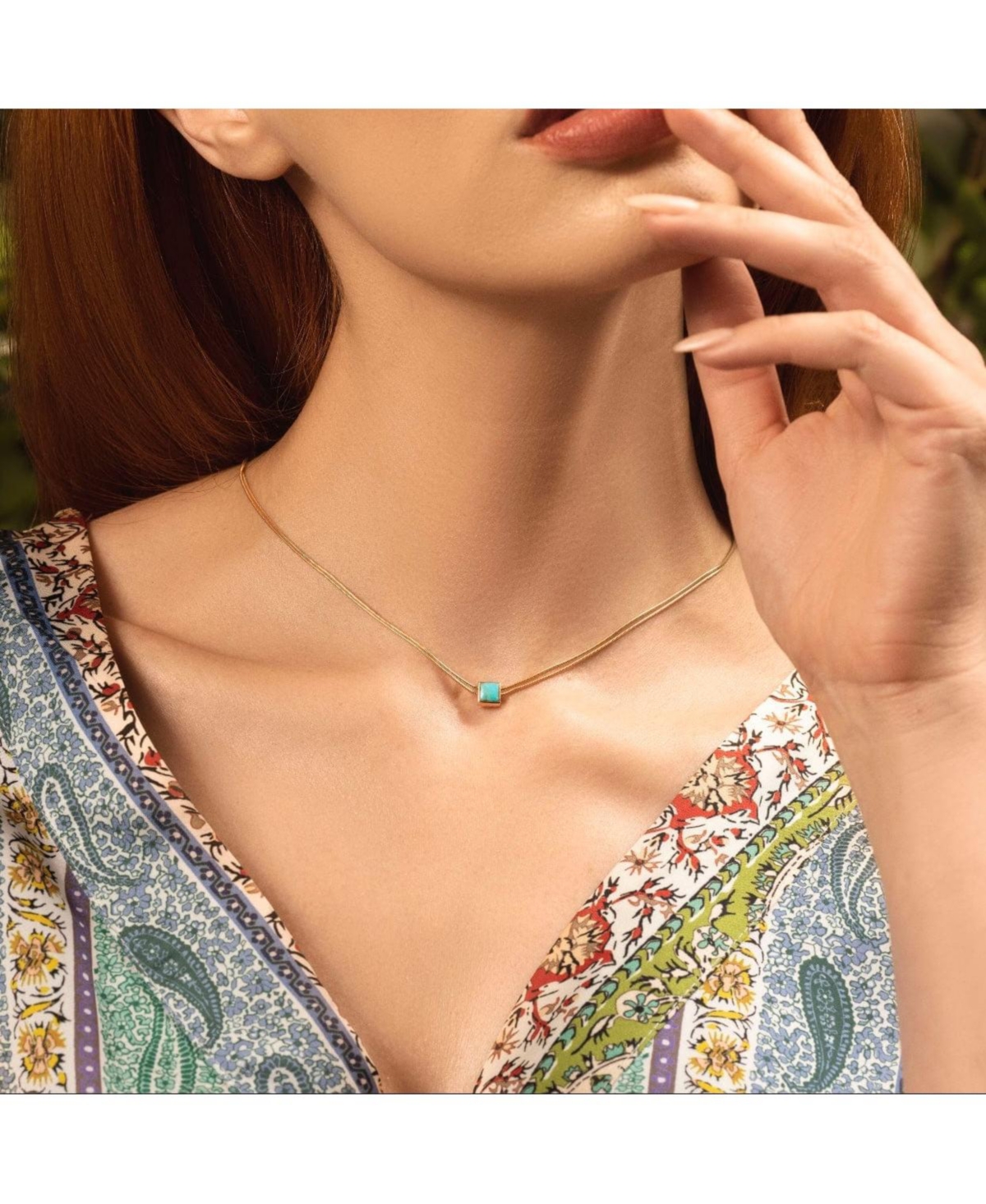 Karma and Luck Soothing Vibes Turquoise Evil Eye December Birthstone Necklace