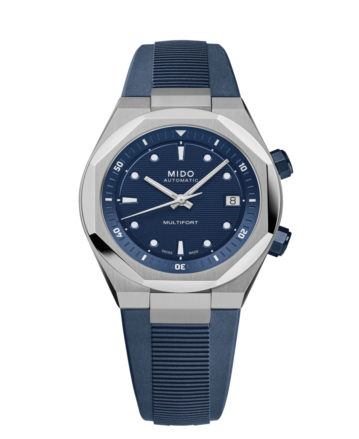 Unisex Multifort 8 Blue Rubber Swiss Automatic Watch, 40mm - Blue