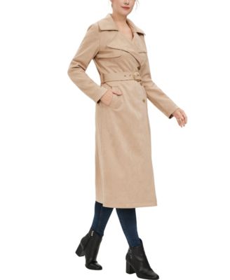 Women's Natalia Faux Suede Trench Coat