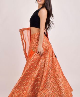 Women's Floral Brocade Lehenga Choli