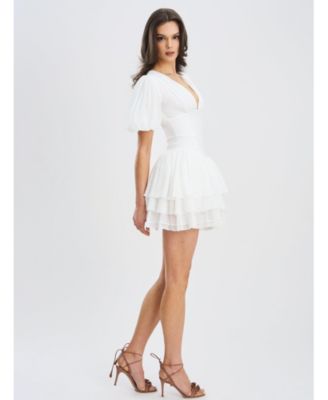 Women's Caitlyn Bubble Sleeve Layered Mini Corset Dress