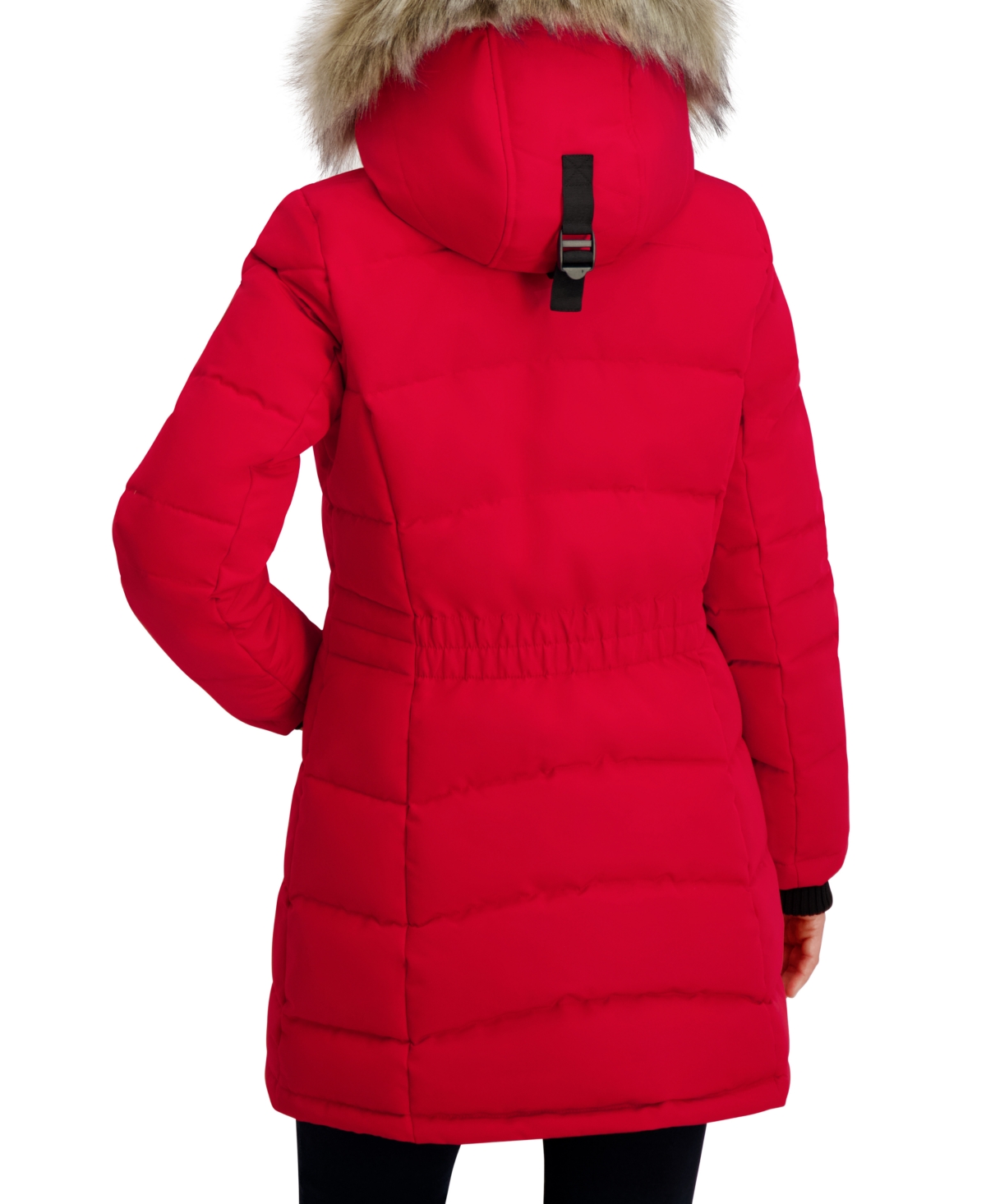 Nautica Women's Hooded Puffer Coat In Red