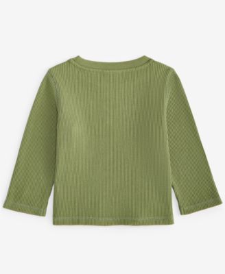 Baby Boys Long-Sleeve Huddle Up Graphic Waffle T-Shirt, Exclusively at Macy's