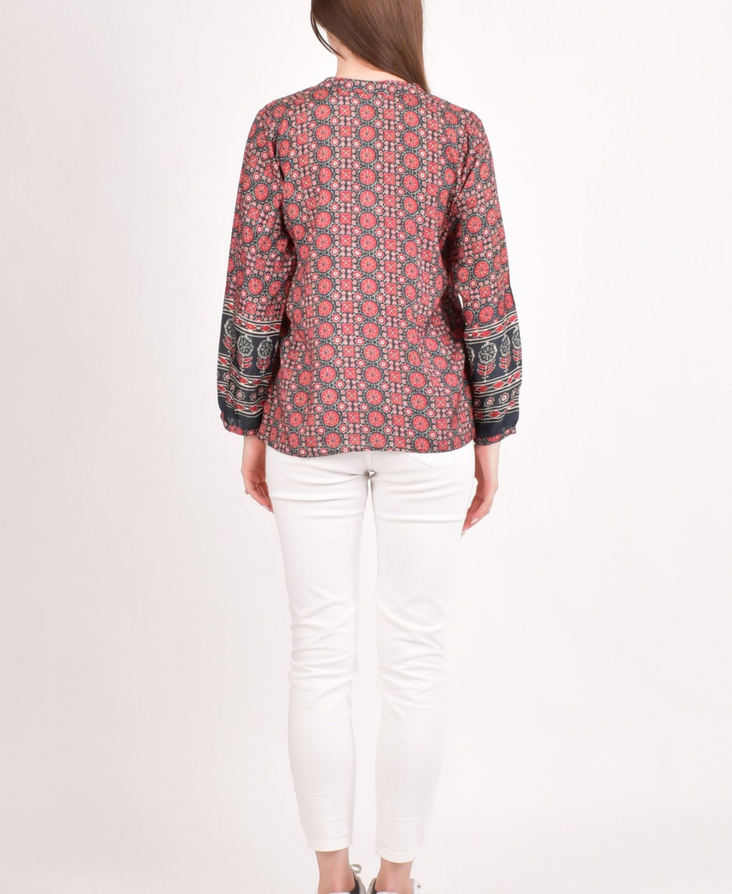 Women's Muslin Silk Button-Up Top