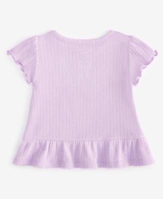 Baby Girls Mix and Match Short-Sleeve Pointelle T-Shirt