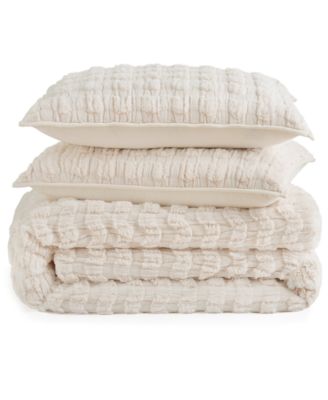 Denai Faux Fur Reversible 3-Pc. Comforter Set, Full/Queen
