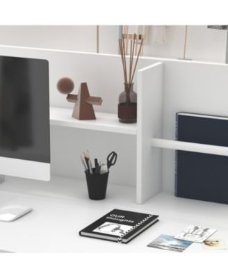 Computer Desk with Drawers, White Office Desk with Storage Cabinet, Study Writing Table for Home Office, Bedroom