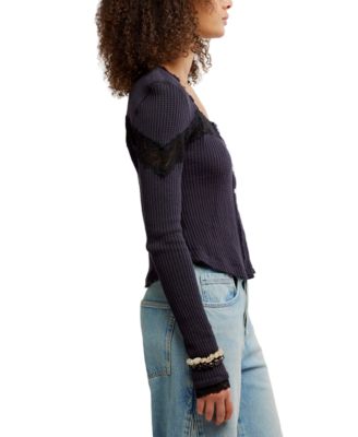 Women's Lets Party Square-Neck Button-Front Top