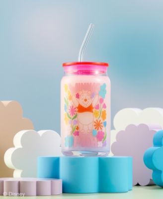 Pooh and Friends Can Tumblers with Lids and Straws, Set of 4