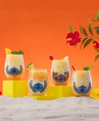Lilo Stitch Silly Sips Stemless Drinking Glasses, Set of 4