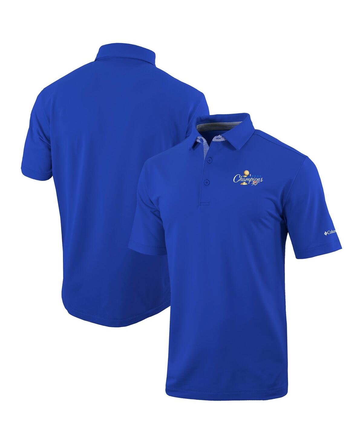 Men's Blue Oklahoma City Thunder 2025 Nba Finals Champions Even Lie Omni-Wick Polo Shirt - Blue