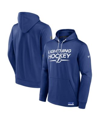Fanatics - Men's Blue Tampa Bay Lightning Authentic Pro Fleece Pullover Hoodie