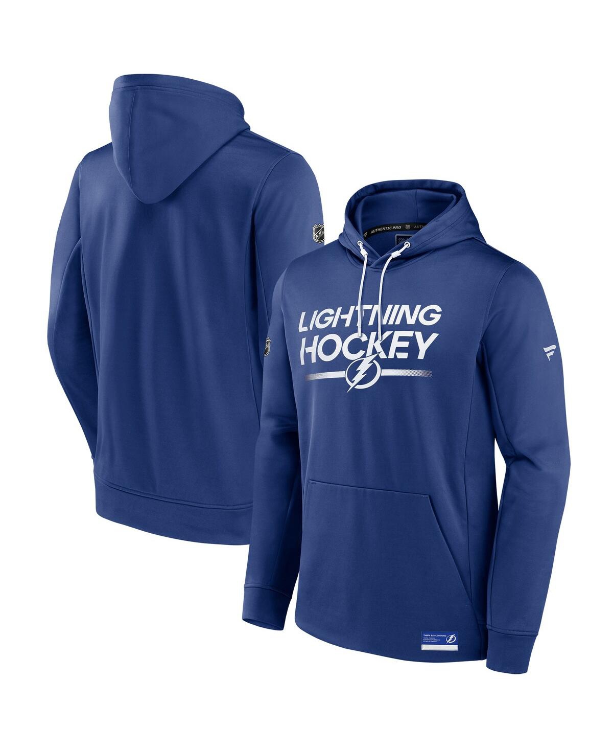 Fanatics Men's  Blue Tampa Bay Lightning Authentic Pro Pullover Hoodie In Blue