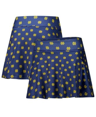 ZooZatz - Women's Navy Notre Dame Fighting Irish Allover Print Flowy Skort