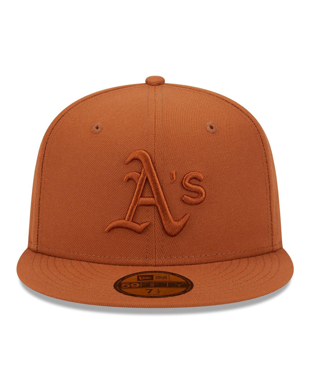 New Era Men's Brown Athletics Spring Color 59fifty Fitted Hat In Brown