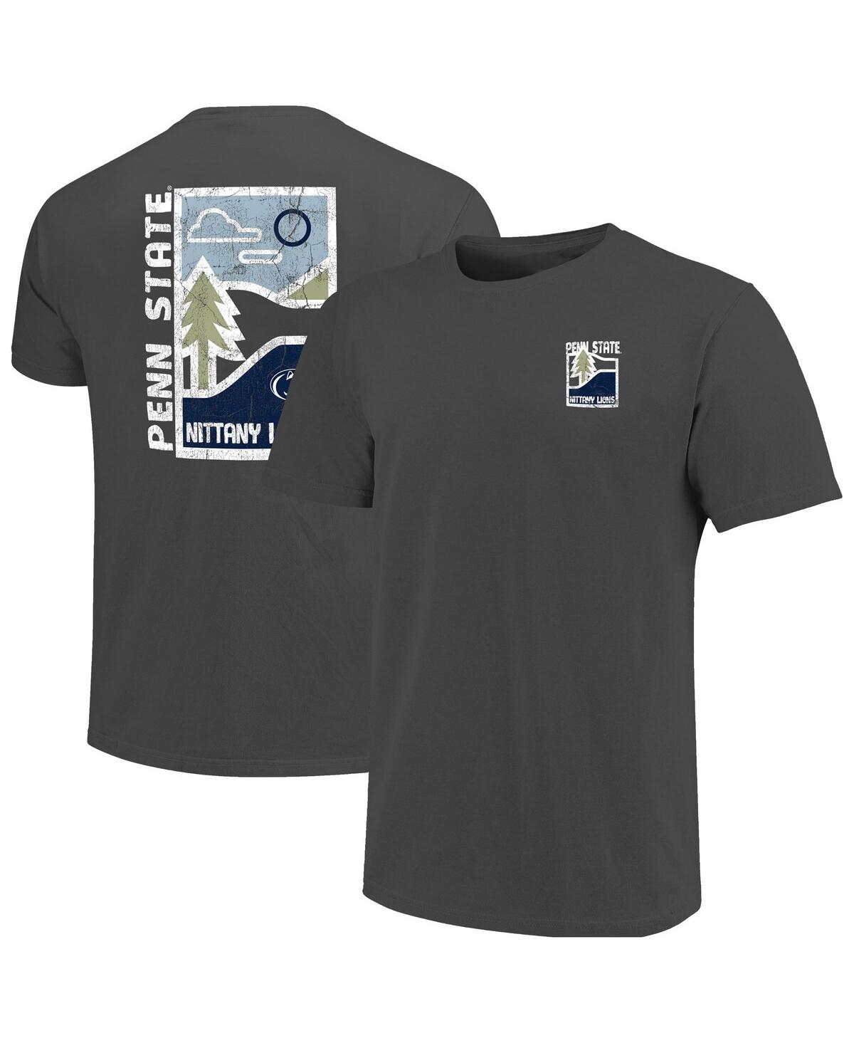 Men's Graphite Penn State Nittany Lions Comfort Colors Minimal Vista Distressed Graphics T-Shirt - Graphite