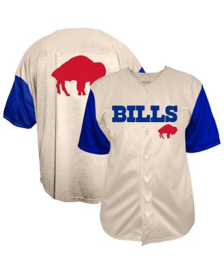 Fanatics - Men's&nbsp; Cream Buffalo Bills Full-Button Short Sleeve Top
