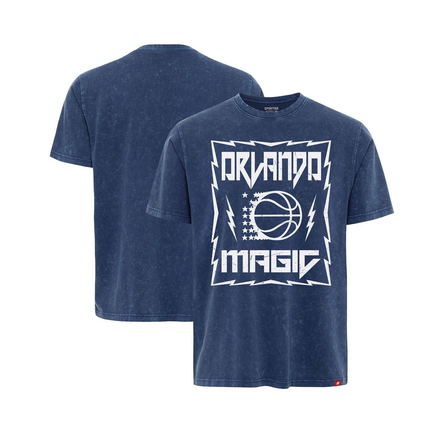 Men's and Women's Blue Orlando Magic Rock Roll Collection Angus Premium Mineral Wash T-Shirt