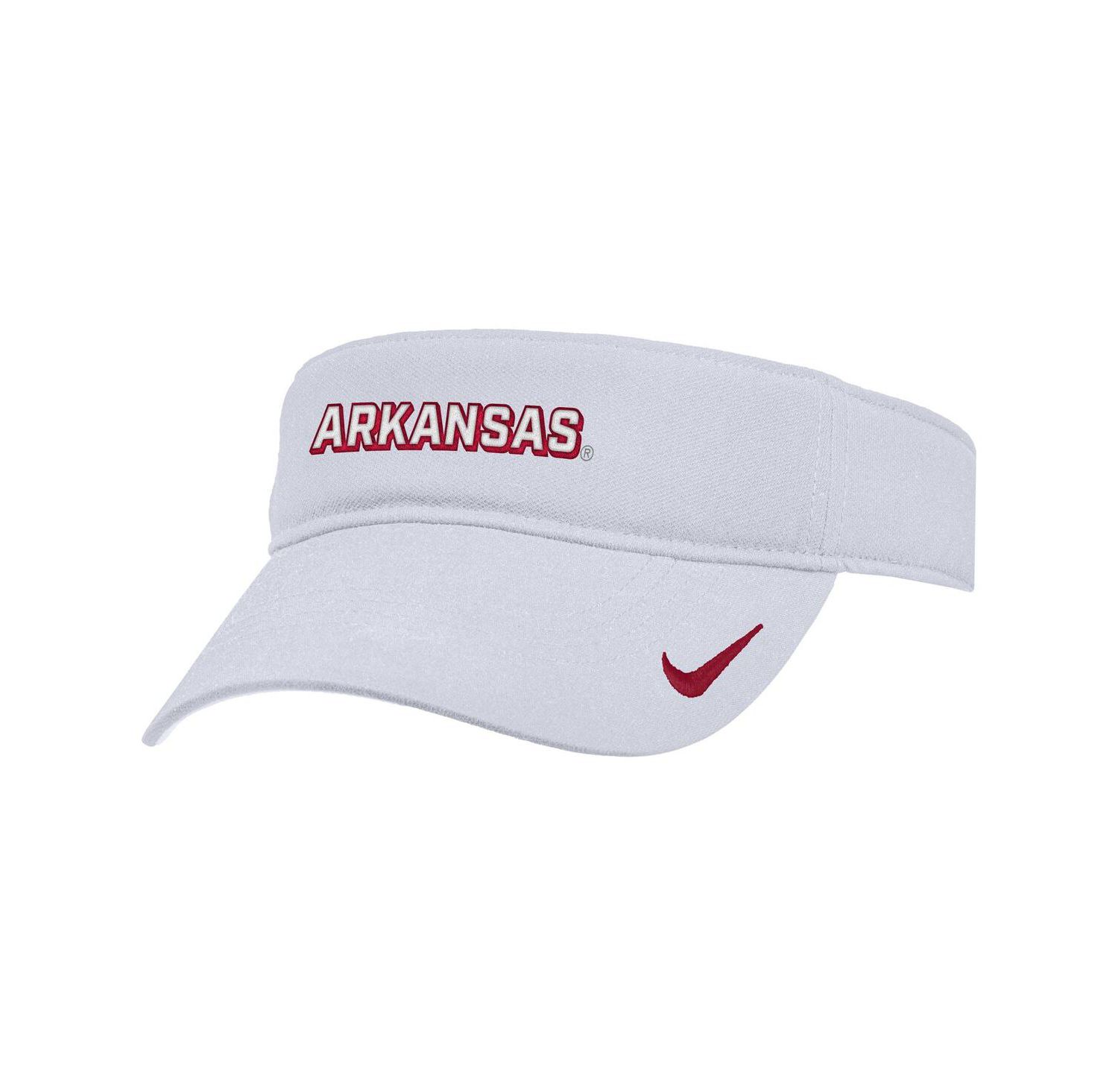Men's White Arkansas Razorbacks 2025 On-Field Ace Performance Adjustable Visor Hat