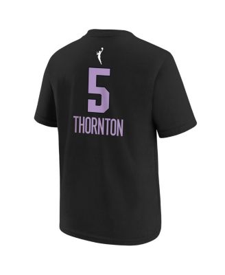 Big Boys and Girls Kayla Thornton Black Golden State Valkyries Explorer Edition Player Name Number T-Shirt