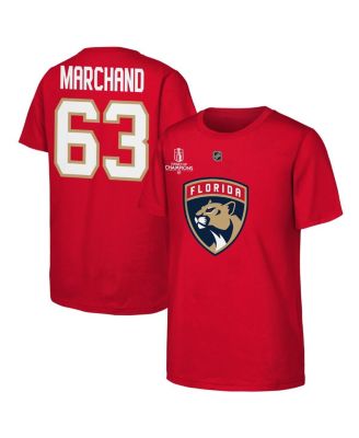 Outerstuff - Big Boys and Girls Brad Marchand Red Florida Panthers 2025 Stanley Cup Champions Name Number T-Shirt