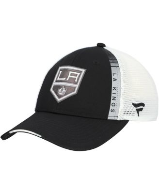 Men's Black Los Angeles Kings Authentic Pro Draft Adjustable Trucker Hat