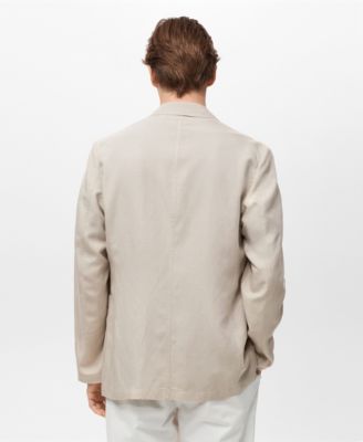 Men's Slim-Fit Linen Suit Blazer