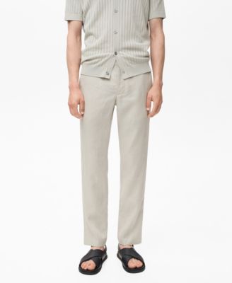 Men's Slim-Fit Linen Pants