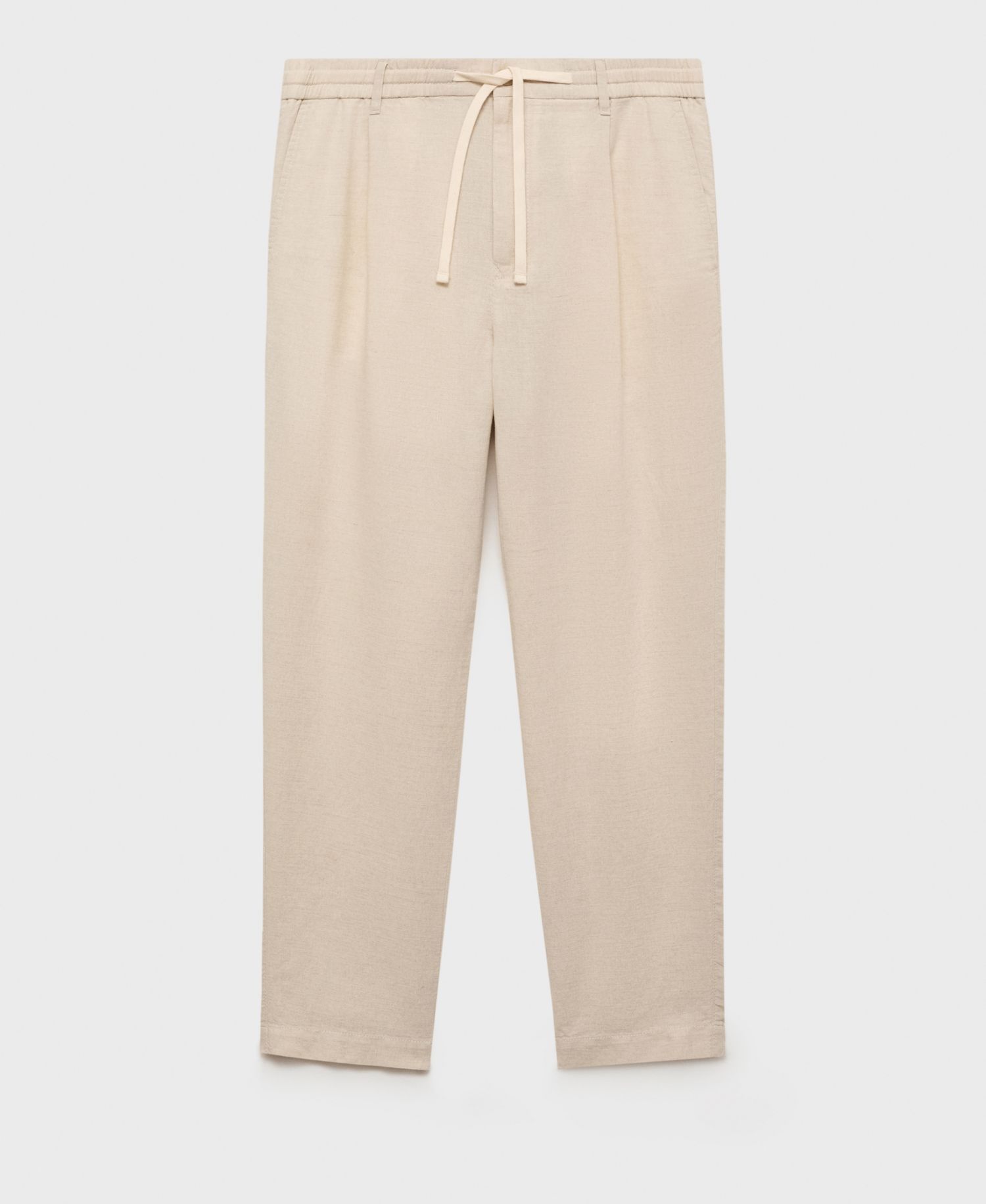 Men's Slim-Fit Drawstring Linen Pants