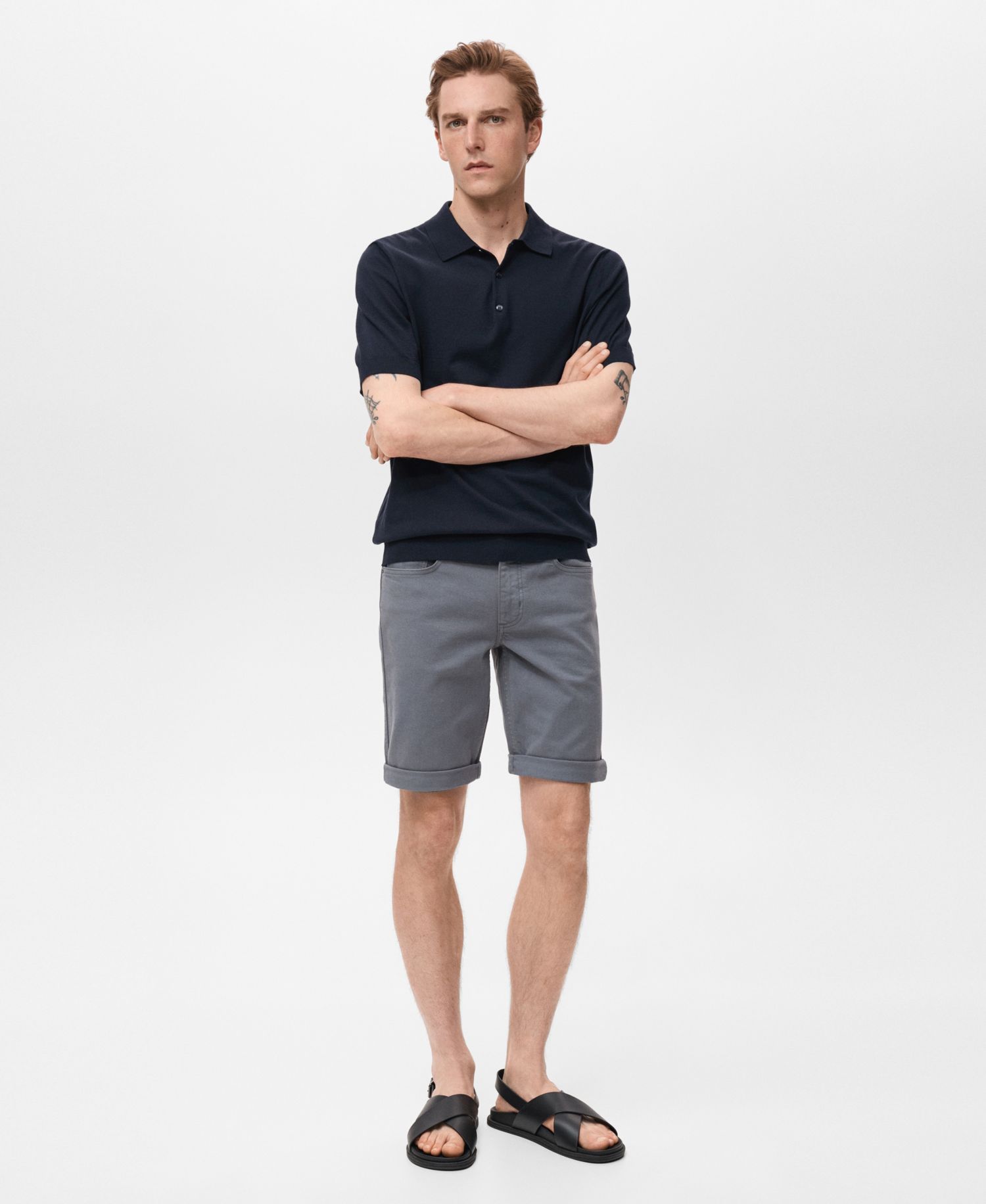Men's Slim-Fit Denim 11.5" Bermuda Shorts