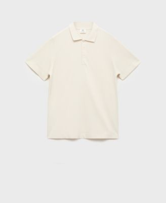 Men's Fine Rib-Knit Polo Shirt