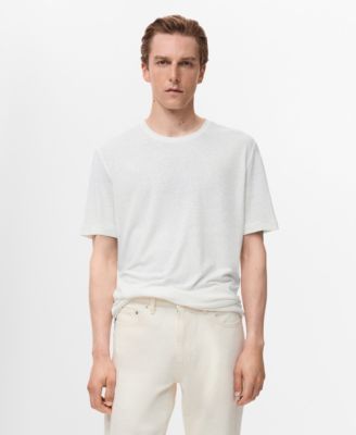 MANGO - Men's Linen Slim-Fit T-Shirt