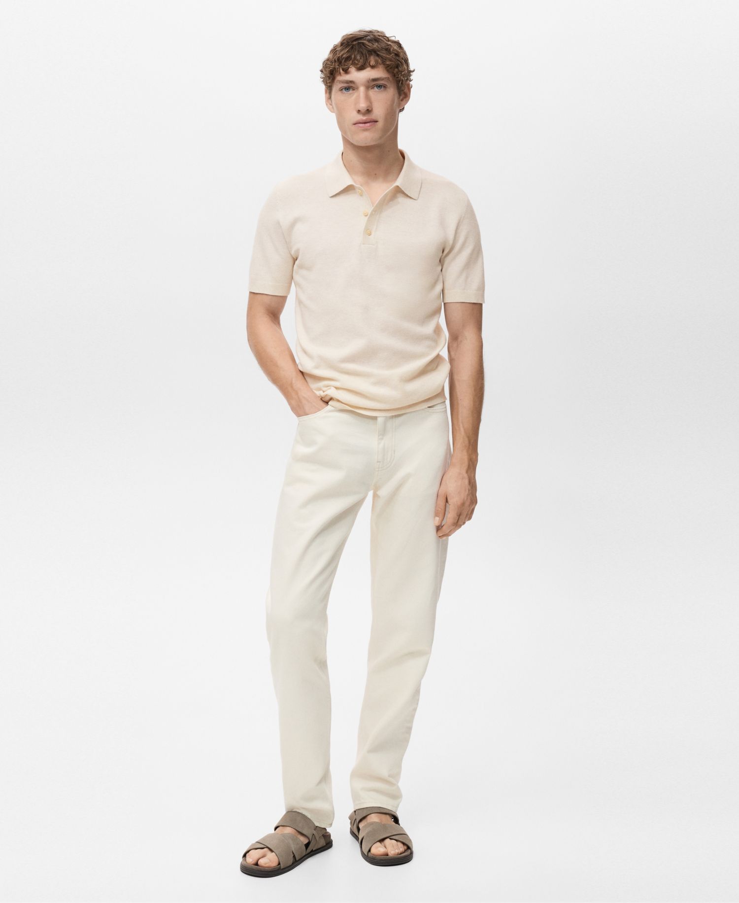 Men's Fine-Knit Cotton Polo Shirt