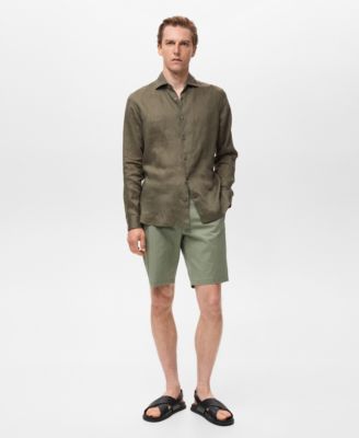 Men's Linen Slim-Fit Shirt