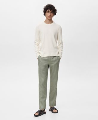 Men's Fine Rib-Knit Cotton Sweater