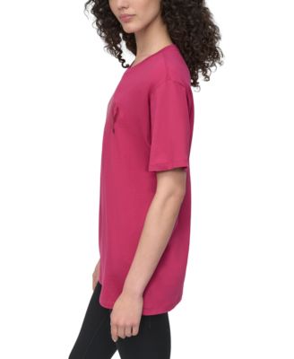 Sport Women's Varsity Satin Logo Oversized Cotton T-Shirt 