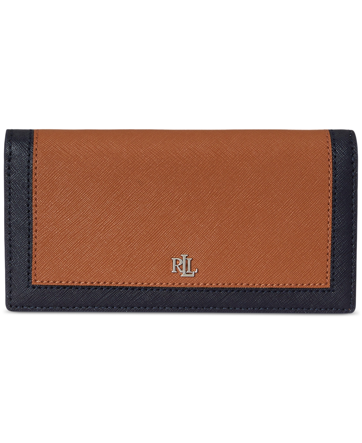Ralph Lauren Crosshatch Leather Slim Wallet