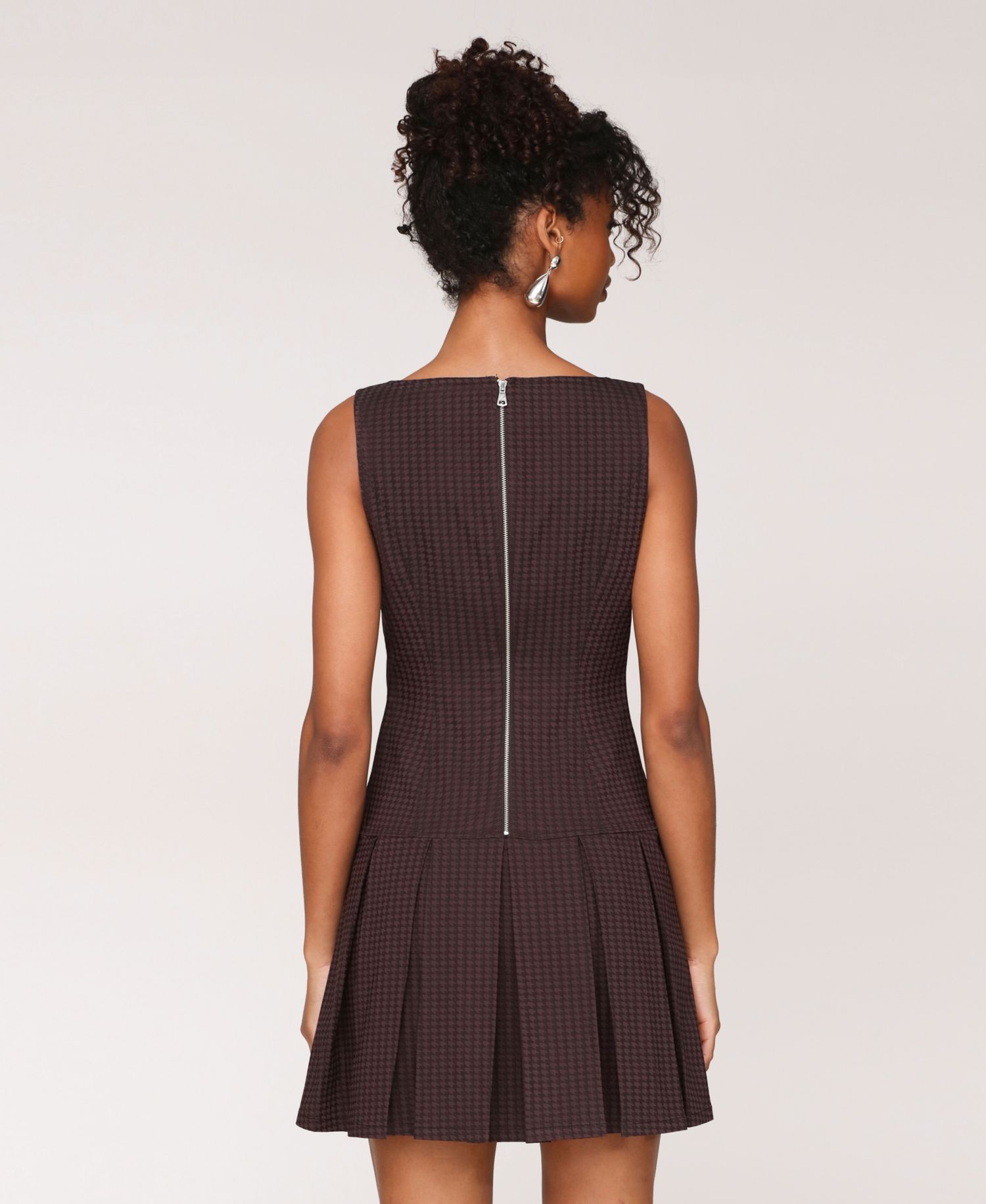 Women's Boat-Neck Sleeveless Short Fit & Flare Dress
