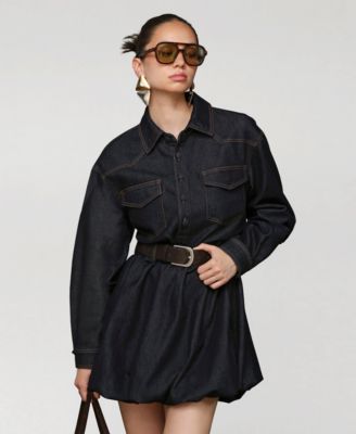 Women's Collar Long-Sleeve Shirtdress