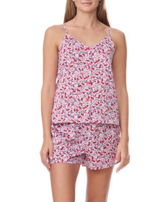 Women's 2Pc Cami and Boxer Pajama Set