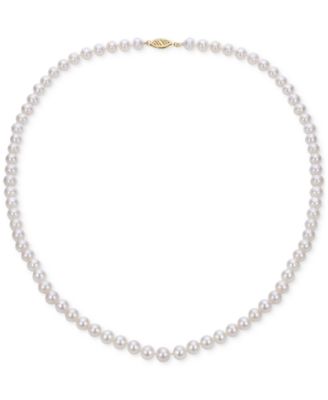 Macy's - Cultured Freshwater Pearl (6 - 6-1/2mm) Pearl Strand 18" Collar Necklace
