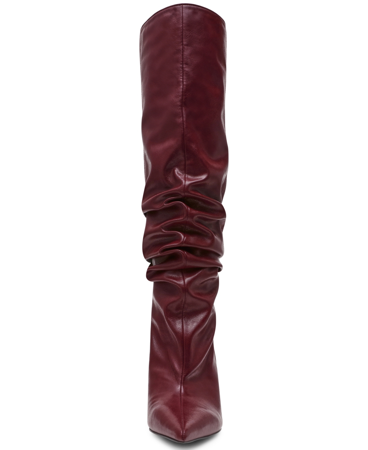 Steve Madden Women's Distortion Knee-high Wide-calf Slouch Wedge Boots In Burgundy