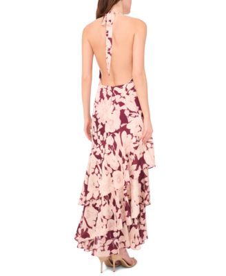 Women's Sleeveless Halter Maxi Dress