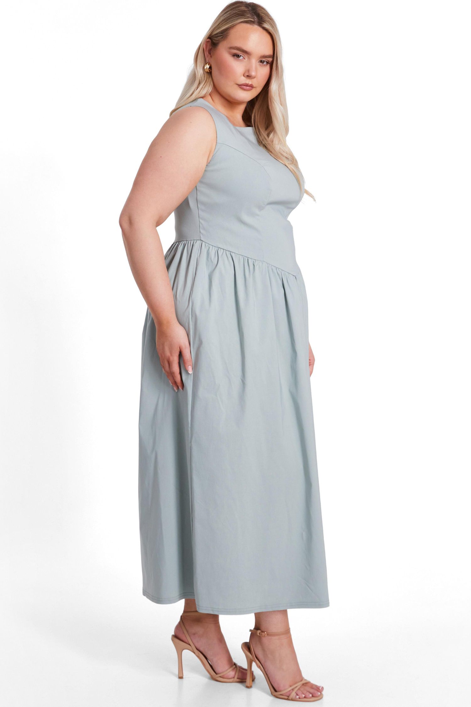 Plus Size Bengaline Midaxi Dress