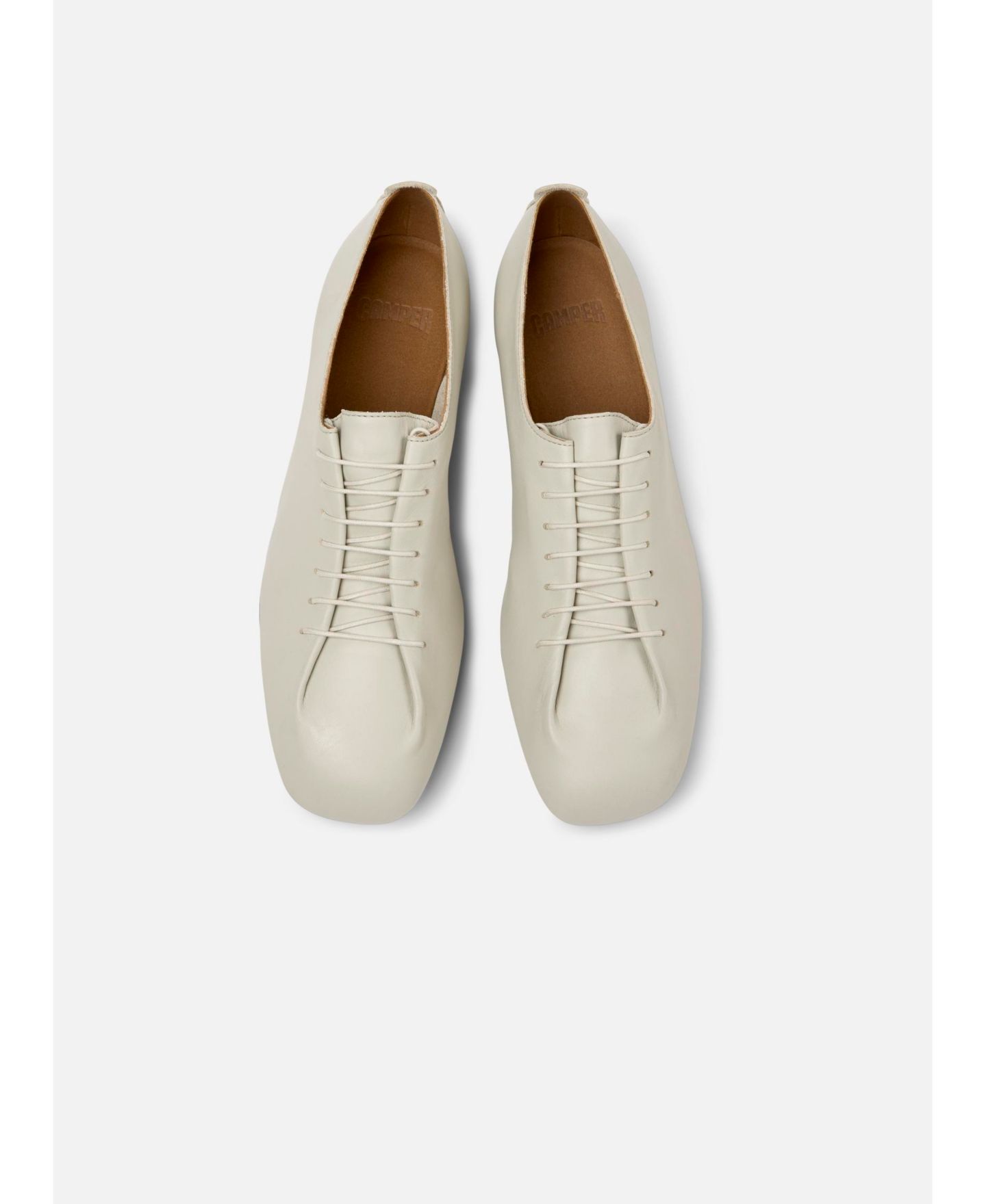 Обувь Camper Casi Myra Leather Lace Up Shoe, цвет: Бежевый — фото 5
