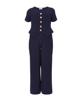 Women's Button Detail Palazzo jumpsuit