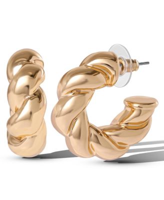 Rhinestone Hoop & Stud Earring Set of 3